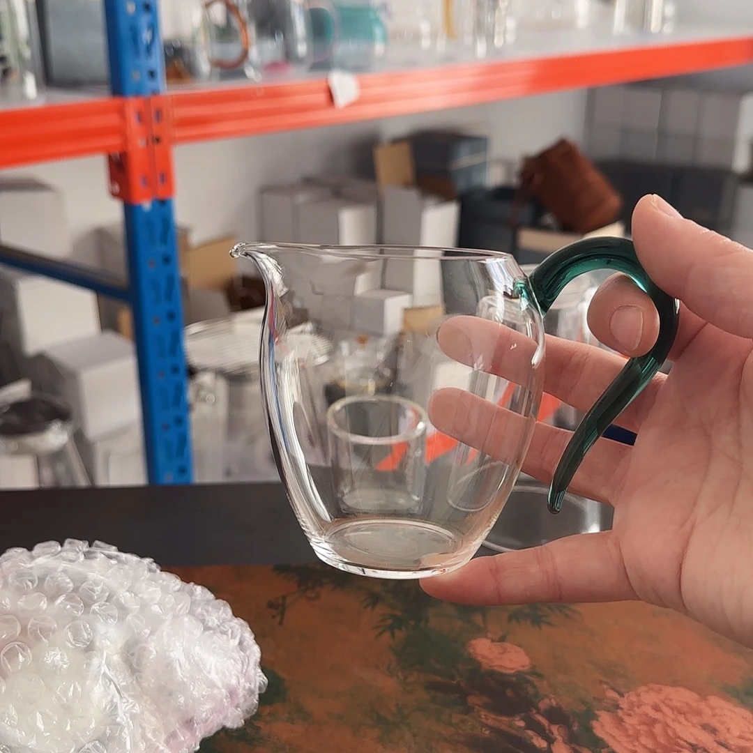 不***哥528微瑕孤品公道杯墨绿把手