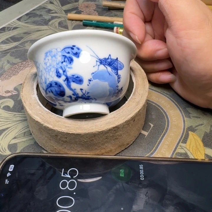 小雨山堂青花瓷杯