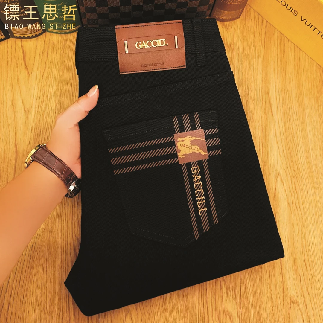 黑色牛仔裤爆款2025新款高端潮牌气质修身百搭男士裤子男款秋冬款