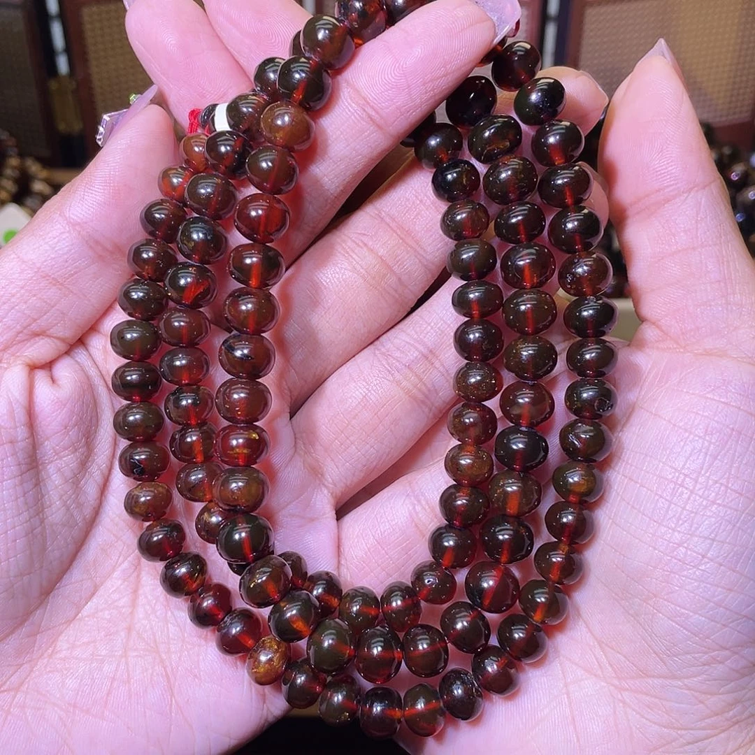 琥珀未镶嵌裸石抚顺琥珀8+绿毛血