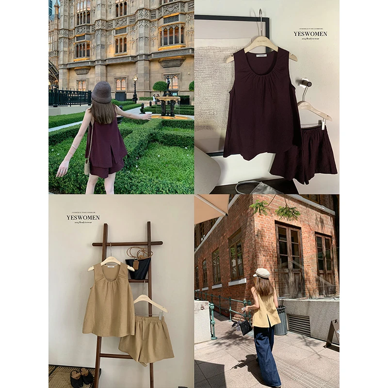YESWOMEN清清专场 老钱天丝亚麻·套装女两件套夏装XY6247F1158B