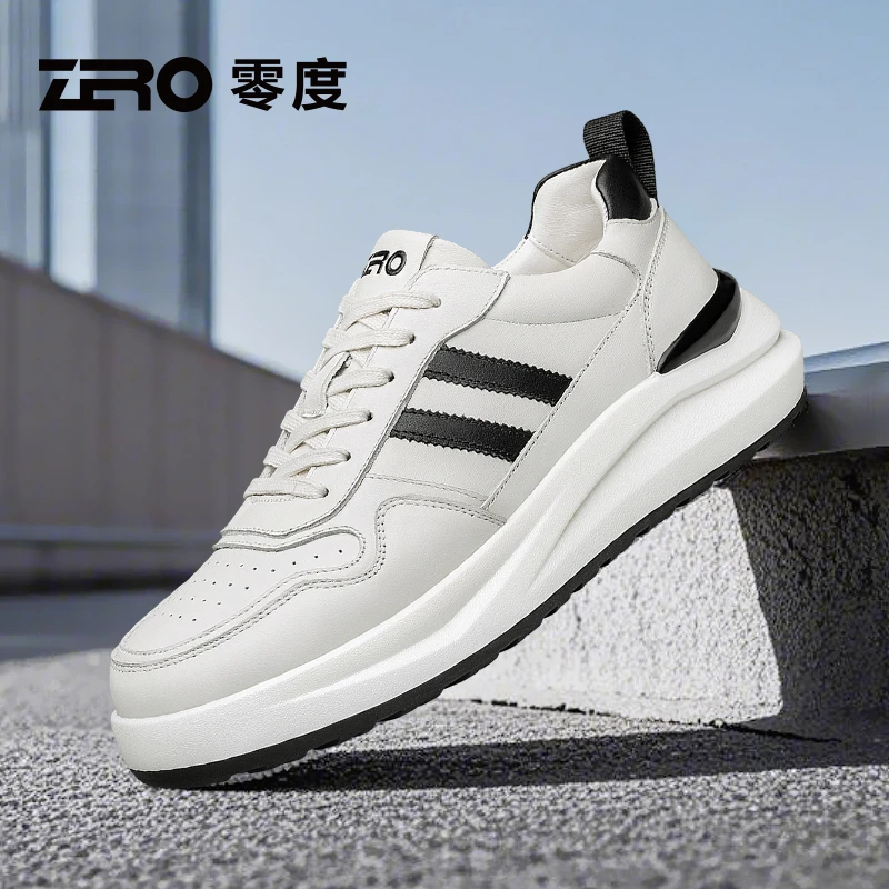 零度/ZRO时尚休闲运动男鞋真皮轻便厚底百搭户外休闲潮鞋