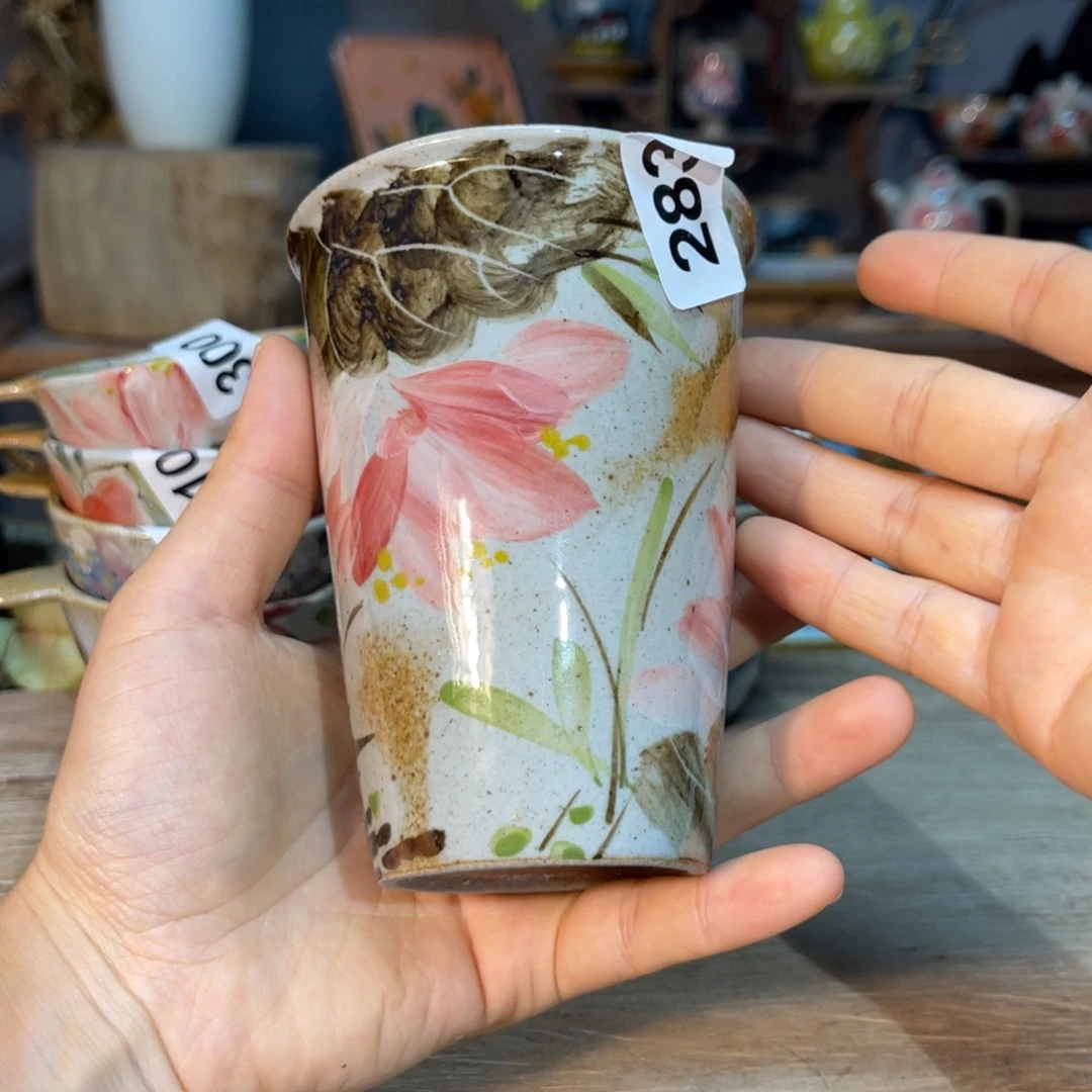 壶素浅陶瓷手工手绘