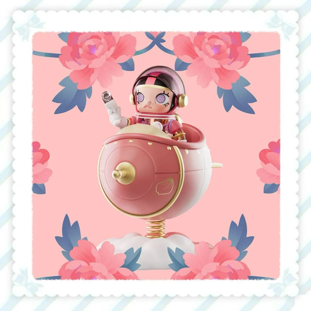 （ 绽放牡丹 ）POP MART MEGA SPACE MOLLY 100% 吊卡 11cm