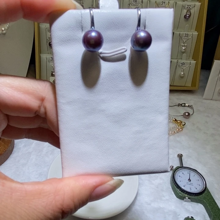 淡水珍珠耳饰银S925镶嵌