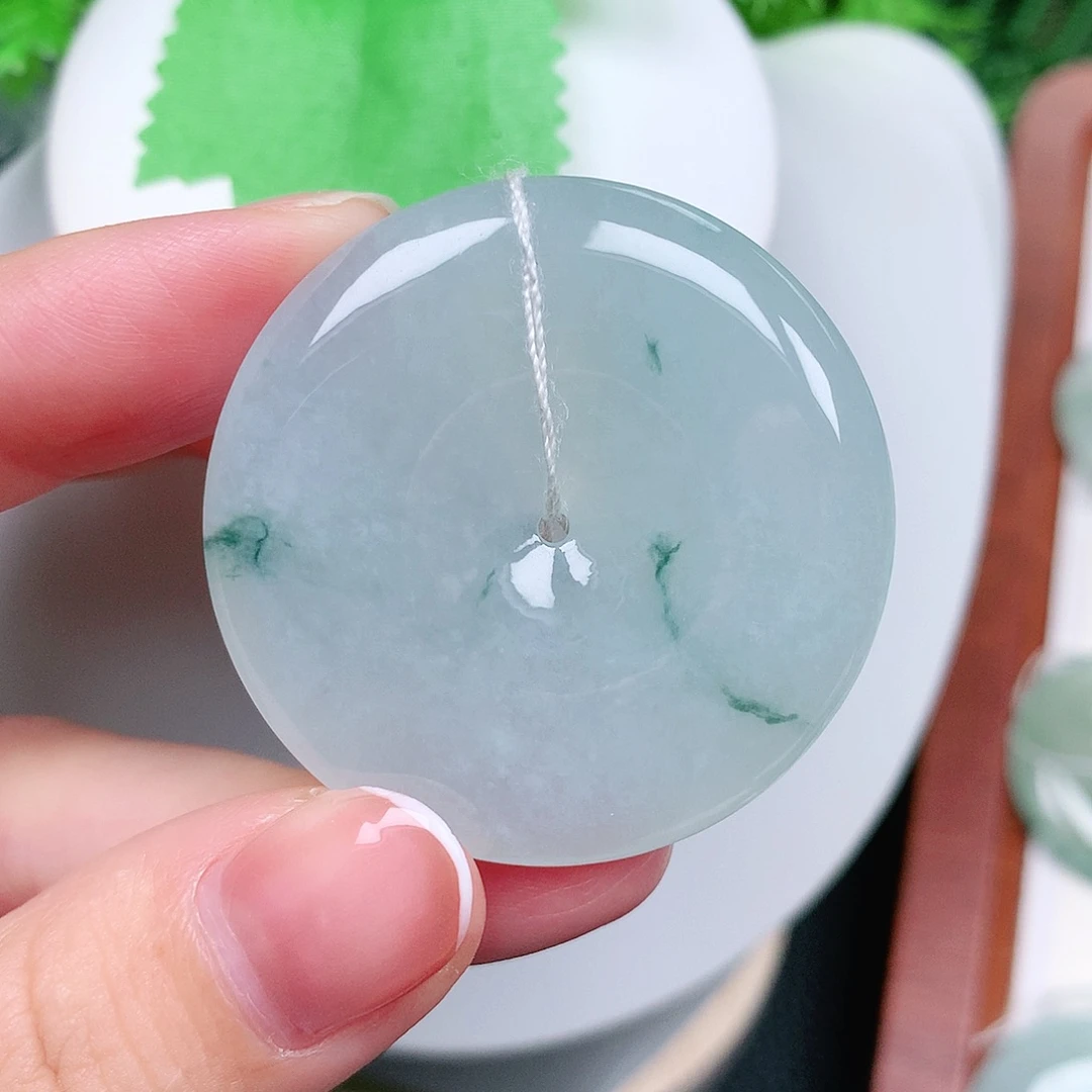 翡翠未镶嵌颈饰平安40-6