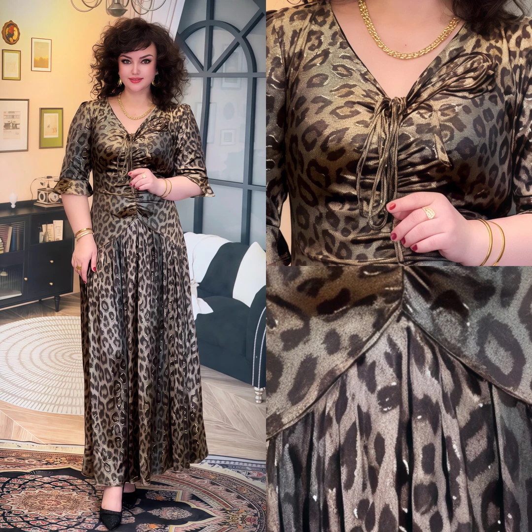 娜孜妮辣妈时尚女装|豹豹显瘦连衣裙