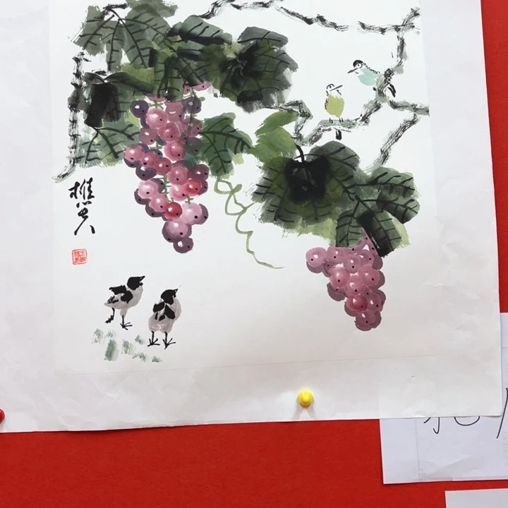 国画花鸟的翅膀和翅膀都是50.50