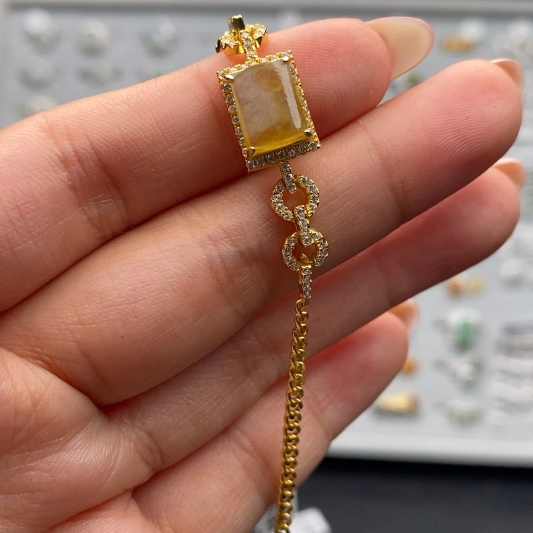 翡翠银S925镶嵌戒指天然翡翠