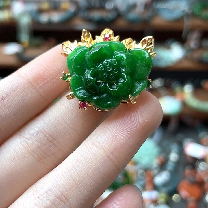 翡翠未镶嵌戒指饰品