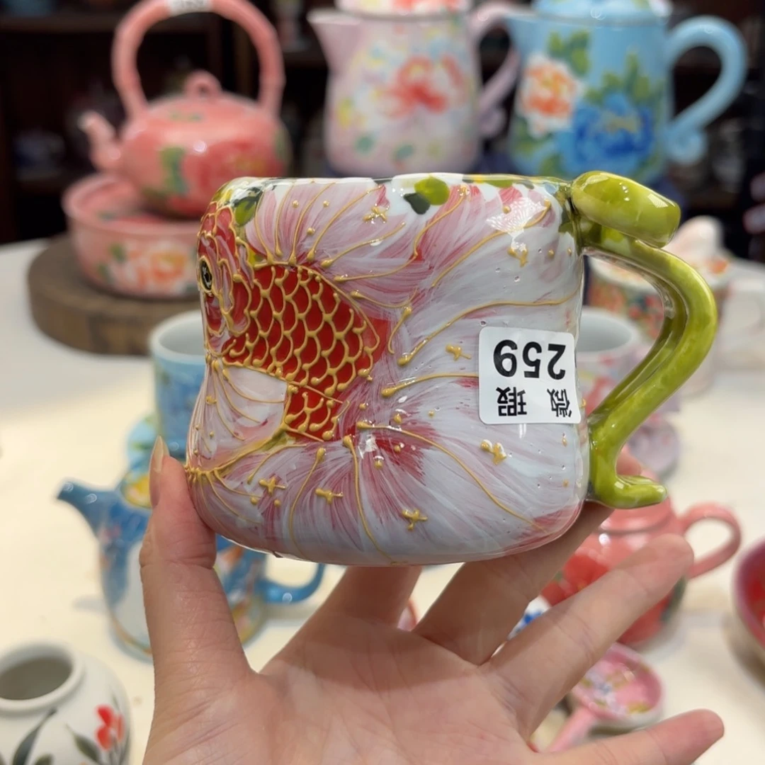 景德镇手绘高温釉下彩陶瓷茶具