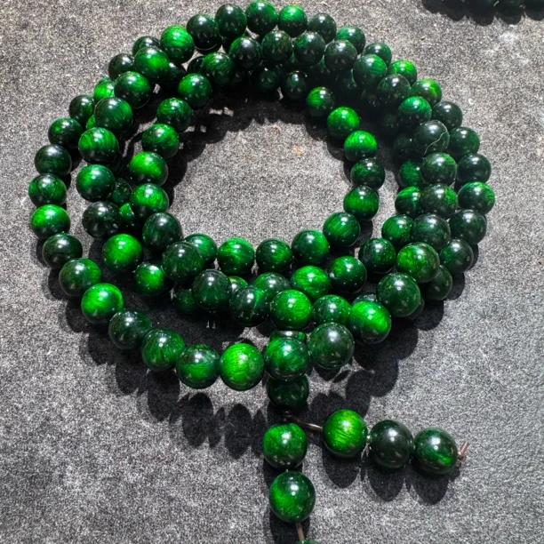 琥珀木水墨丹青108颗陈化老料