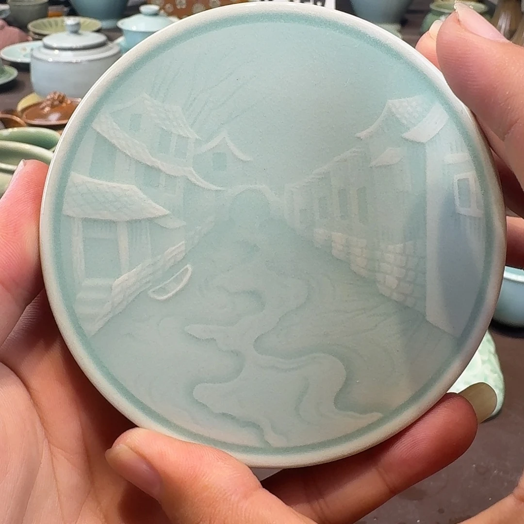 龙泉青瓷茶具微瑕