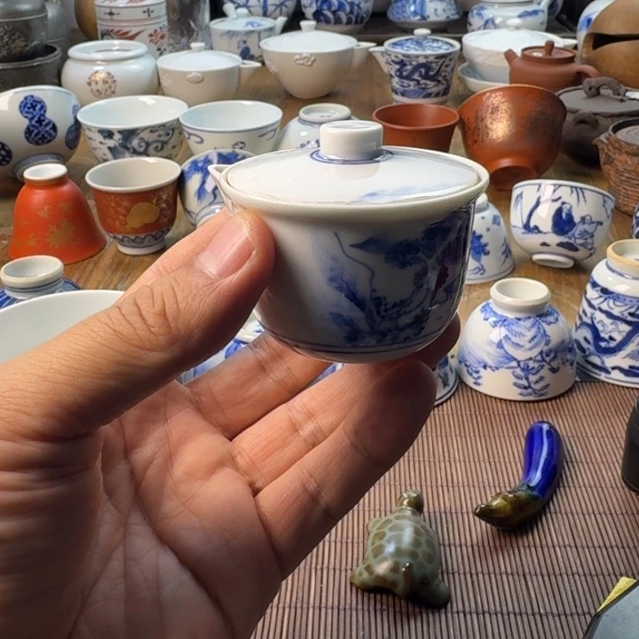 青花瓷器杯子茶具