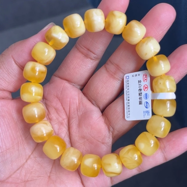 琥珀未镶嵌珠宝奇石M156号11+金白妖花