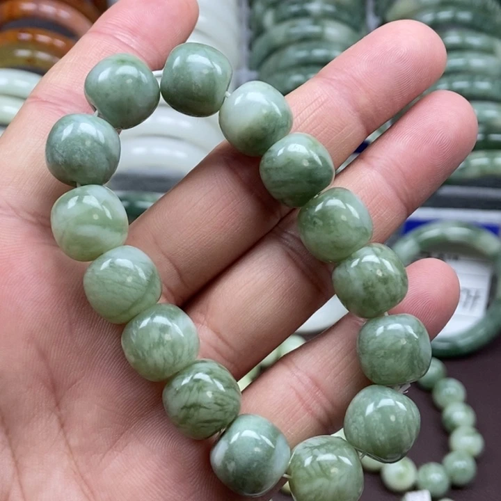 蛇纹石玉未镶嵌手链