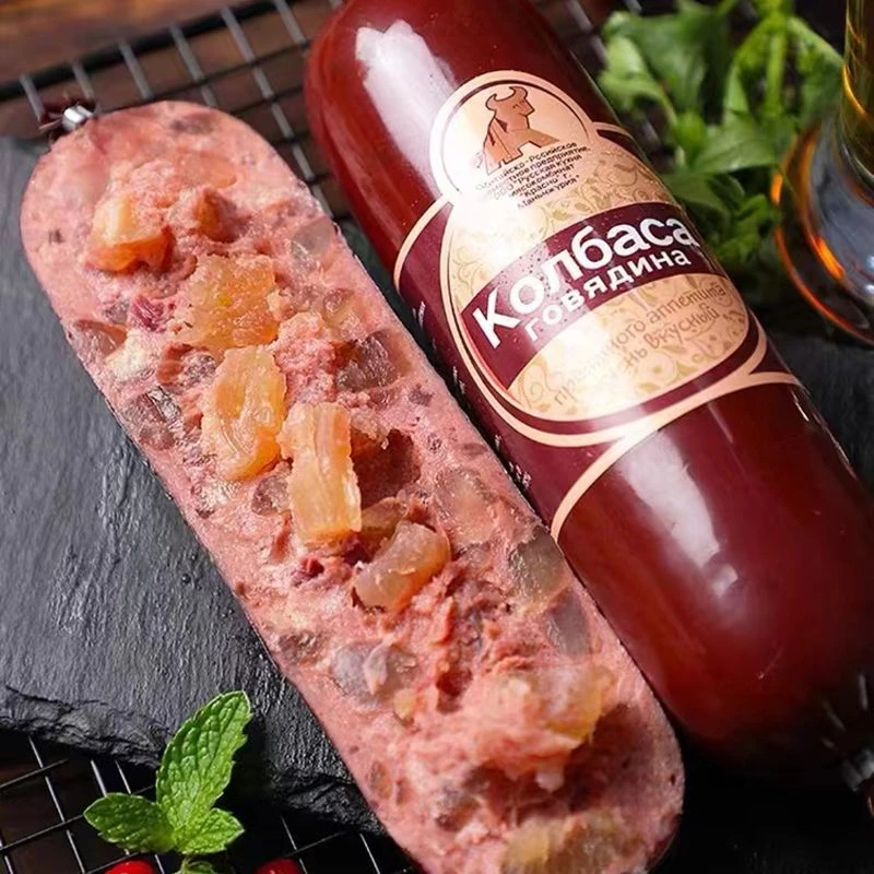 俄罗斯风味牛筋肠火腿即食牛肉烤香肠地道美食90%纯肉下酒菜350g