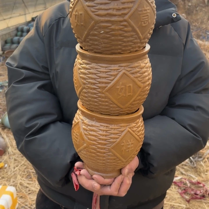 红陶花盆 口径 高度