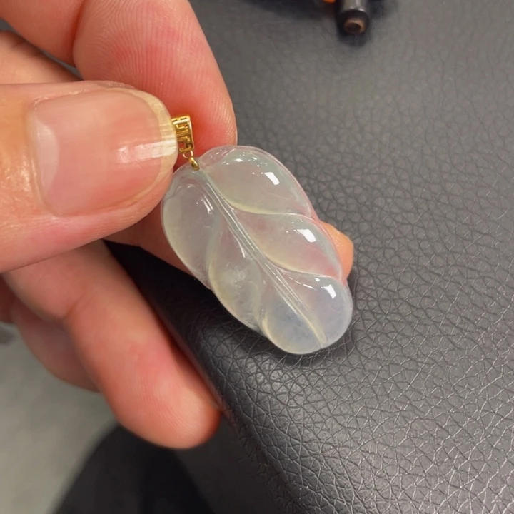 定制翡翠18K金镶嵌缅甸翡翠