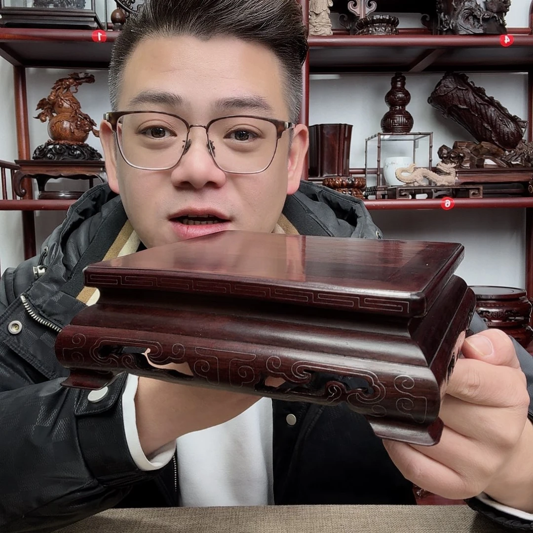 红酸枝工艺品底座