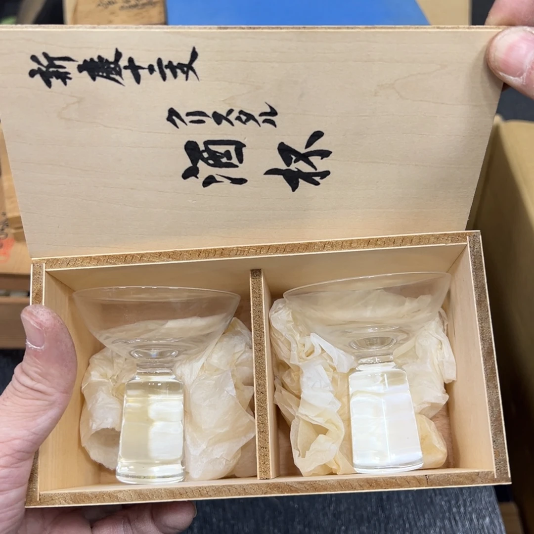 玻璃日本中古工艺品摆件