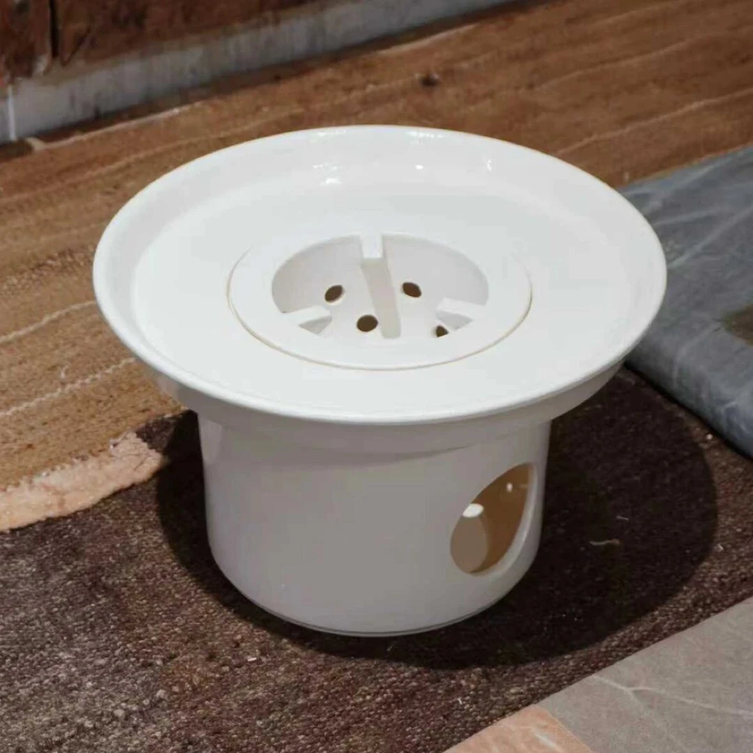 米白粉引围炉煮茶茶炉碳炉 电陶炉 分体式中式泥炉