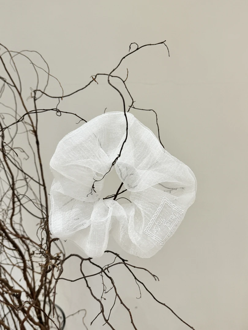 韩系发圈【里物Lsaroaro】ins同款纱质手工刺绣发圈