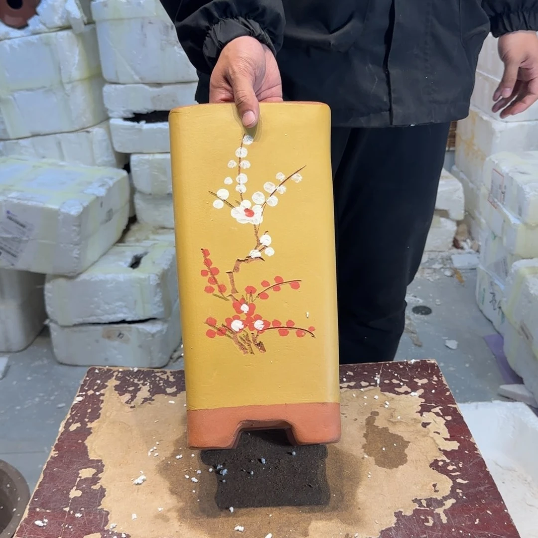 紫砂花盆口径13高度31