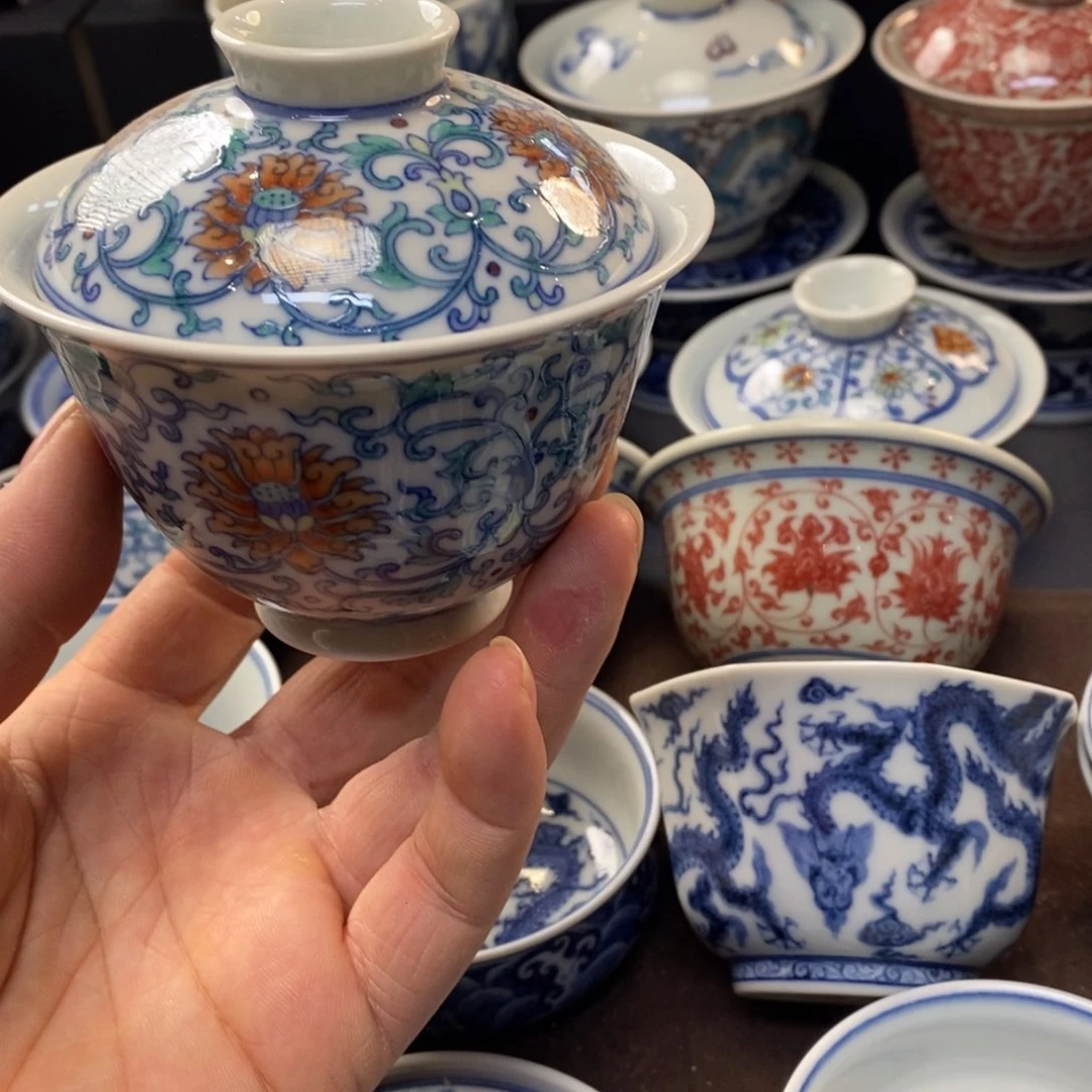 景德镇柴窑元宝盖碗