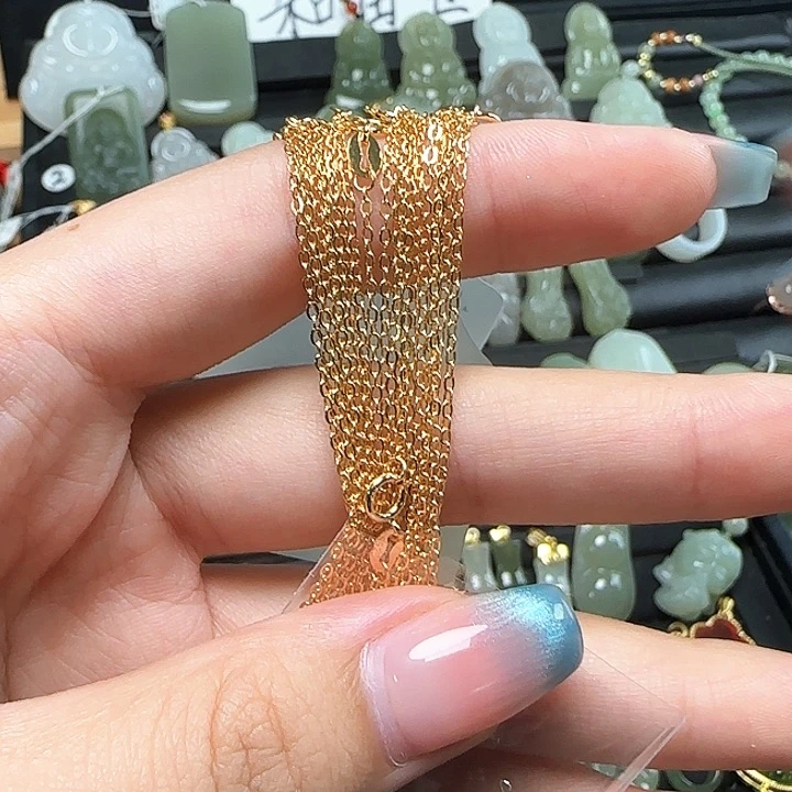 和田玉银S925镶嵌颈饰妞*