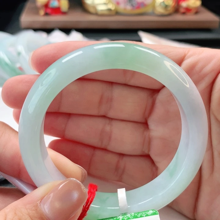 翡翠未镶嵌手镯54正