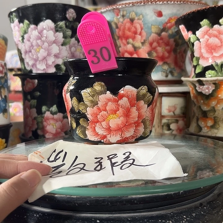 景德镇手绘花盆 满38包邮