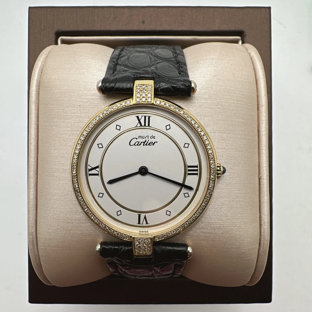 95新 Cartier/卡地亚 大卡地亚15353石英赠表带赠手链