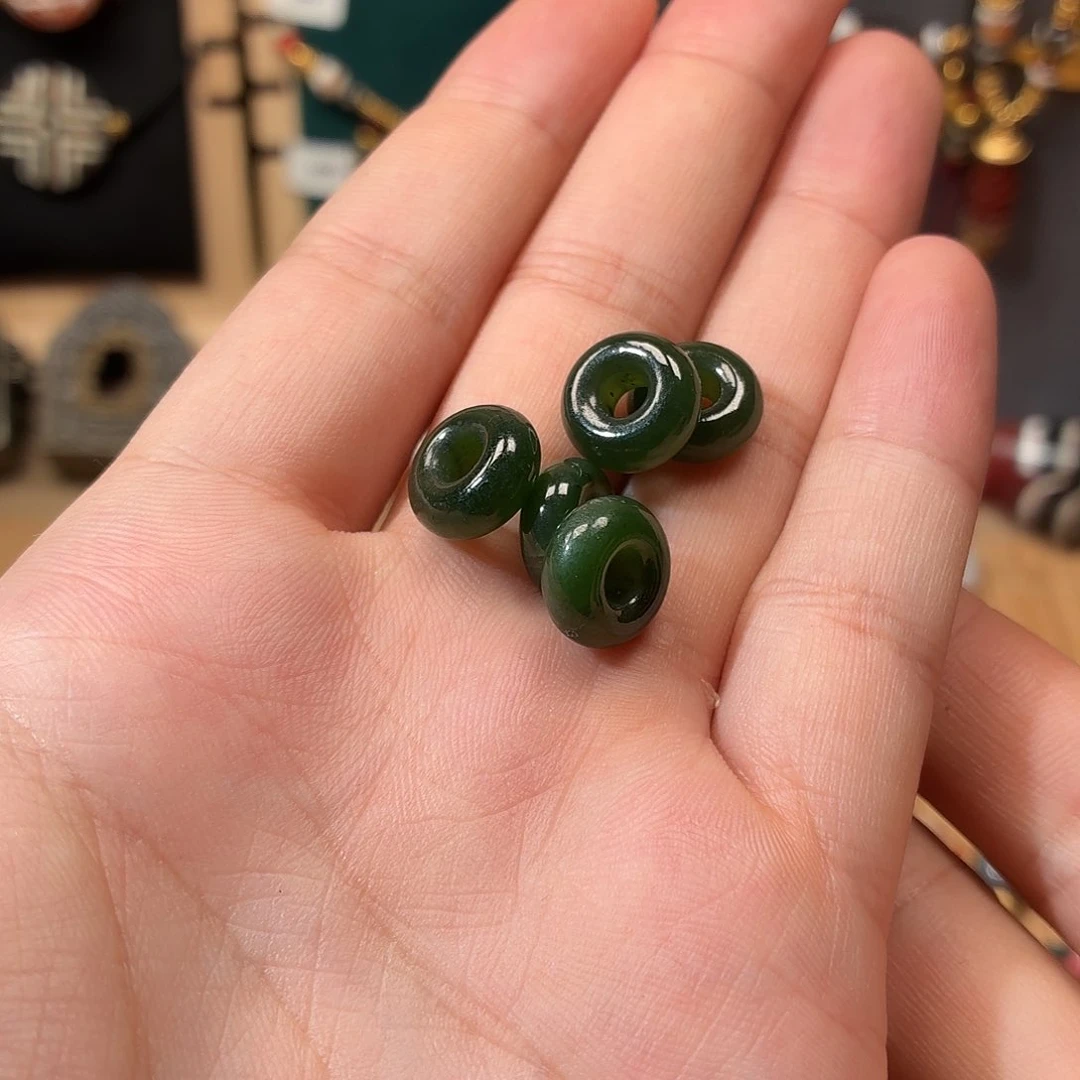 和田玉未镶嵌把件面包环3号