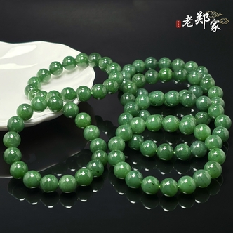 【老郑家】和田玉手串 多样性发其一 约12mm 有黑点