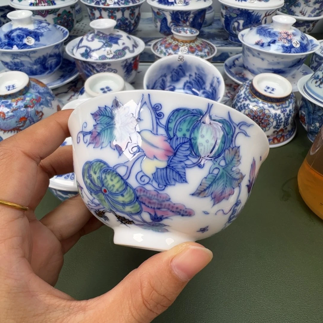 陶瓷景德镇纯手工纯手绘茶具木木51