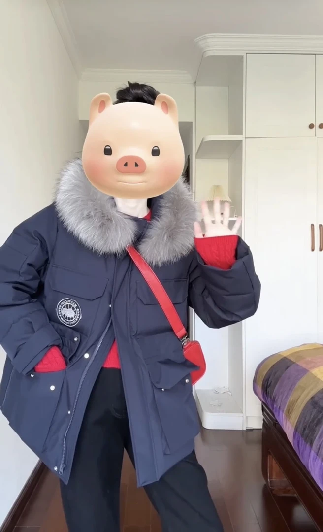 小个子保暖套装女秋冬季高级感毛毛领外套高腰显瘦休闲裤两件套女