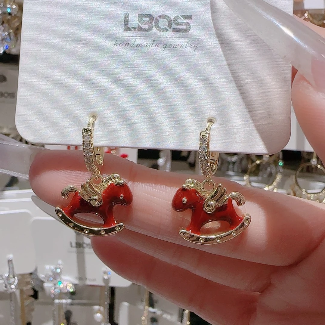 锆石铜合金925银耳环