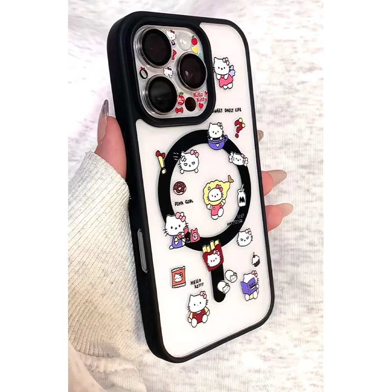 BANCA趣味造型Kitty适用苹果16/15promax磁吸手机壳iPhone14/1312