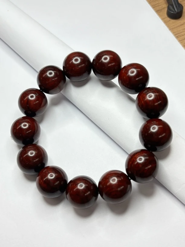 A63 印度小叶紫檀手串18mm