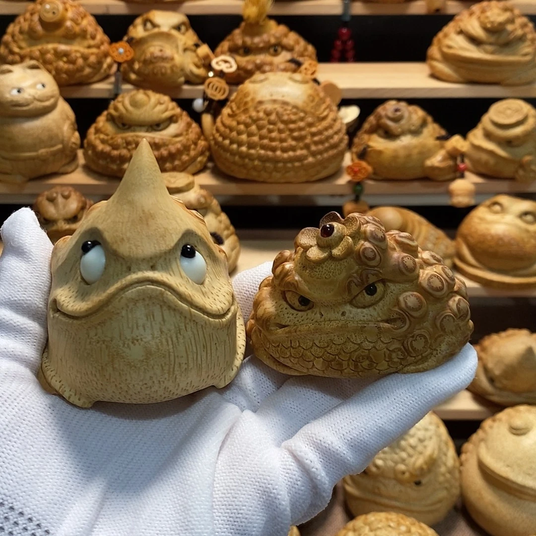 竹倩*竹根雕金蟾竹根雕