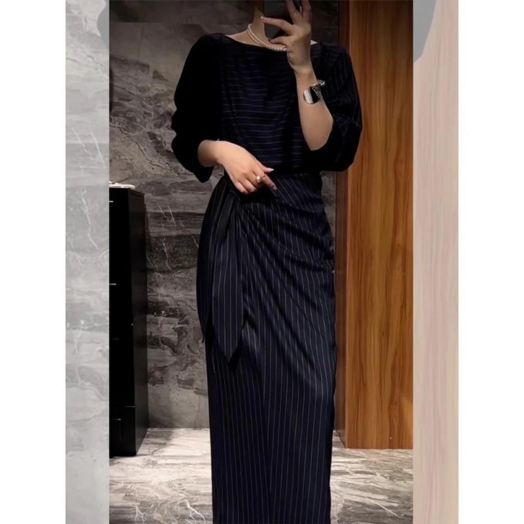 欧货法式高级感时尚气质上衣2025年秋季轻熟风别致复古半身裙套装