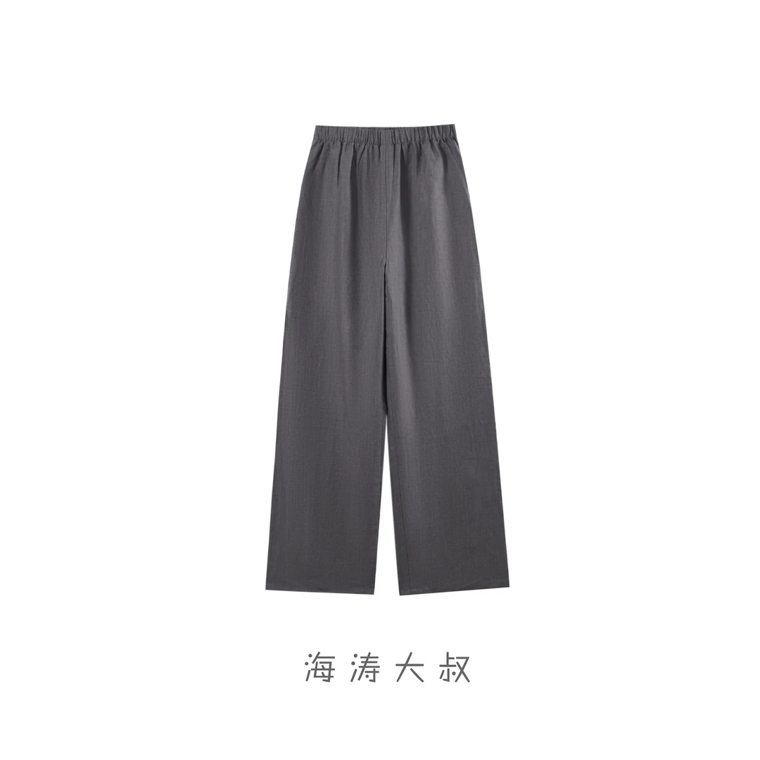 【海涛大叔】比利时进口亚麻日系宽松禅意阔腿裤 XMYXH026