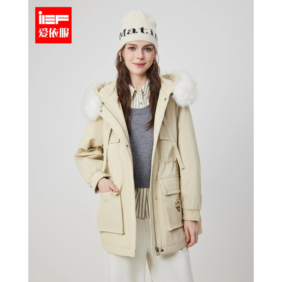 IEF/爱依服2025冬季新款时尚休闲风保暖百搭小众设计工装中外套