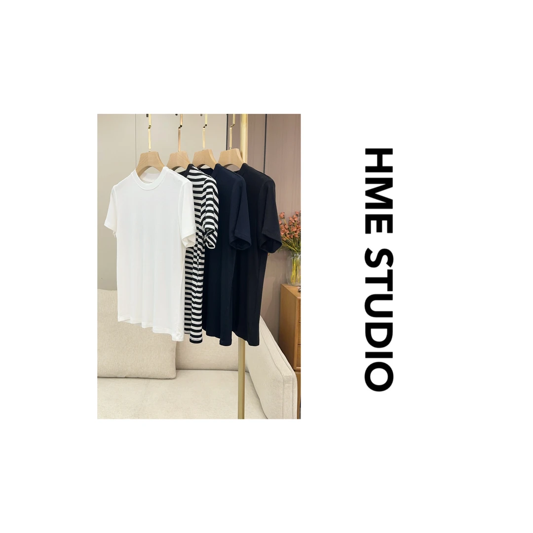 【HME】（糯叽叽-短袖版）经典基础-百搭款 软糯亲肤显瘦圆领正肩短袖