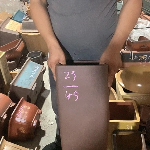 紫砂花盆手工艺品