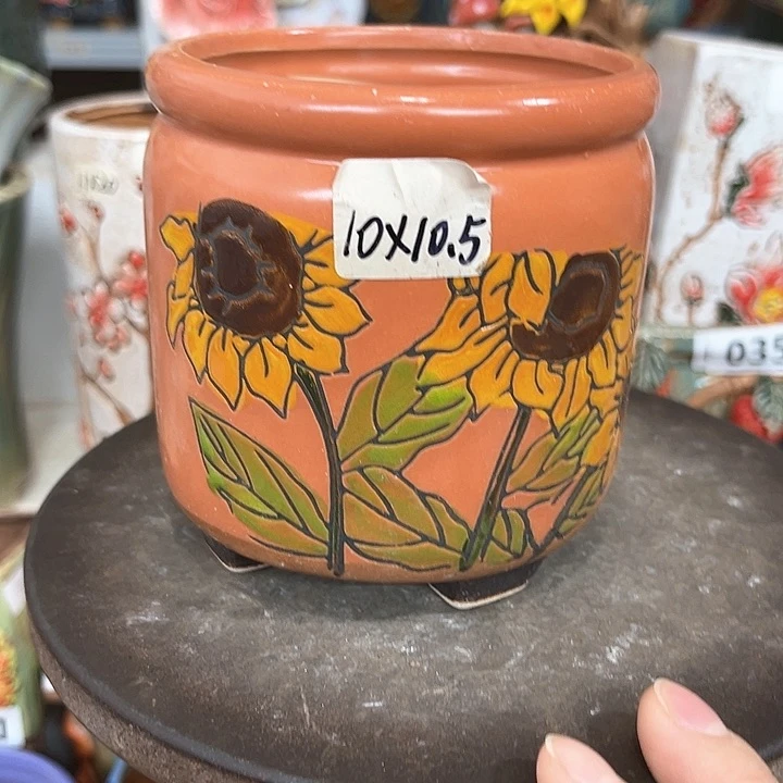 紫砂花盆粗陶材质多肉花盆