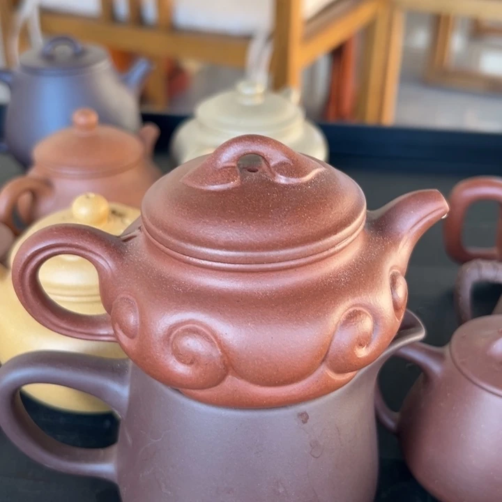 紫砂茶壶底槽清仿古如意180cv