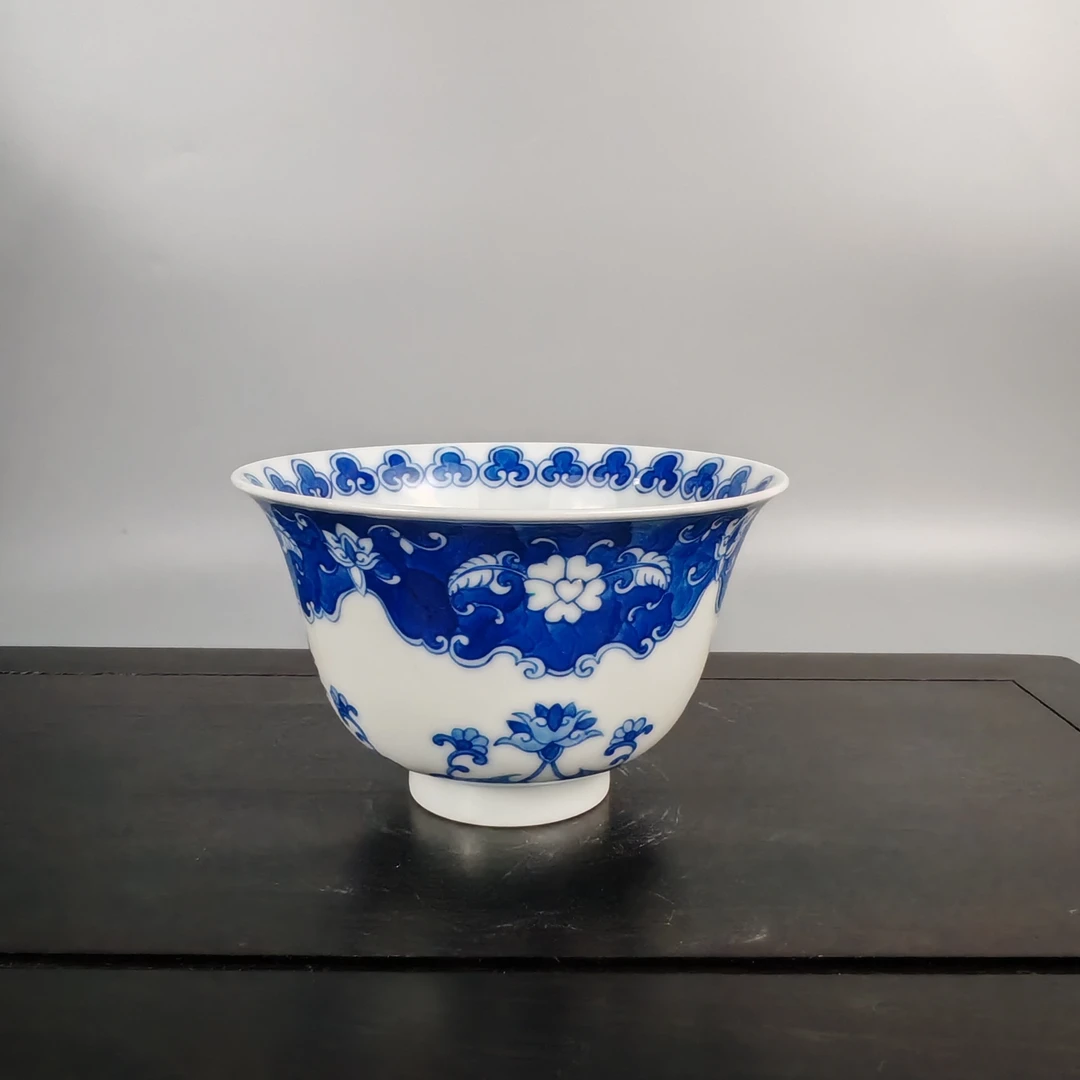景德镇陶瓷茶器青花瓷纯手绘主人杯客杯