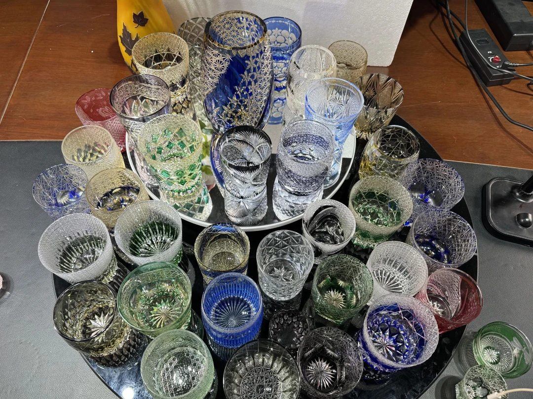 日系江户切子手作水晶威士忌酒杯~直播改价链接
